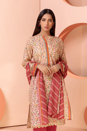 Bonanza Satrangi Beige Lawn Suit Ssk223p30 Eid Pret 2022 Online Shopping